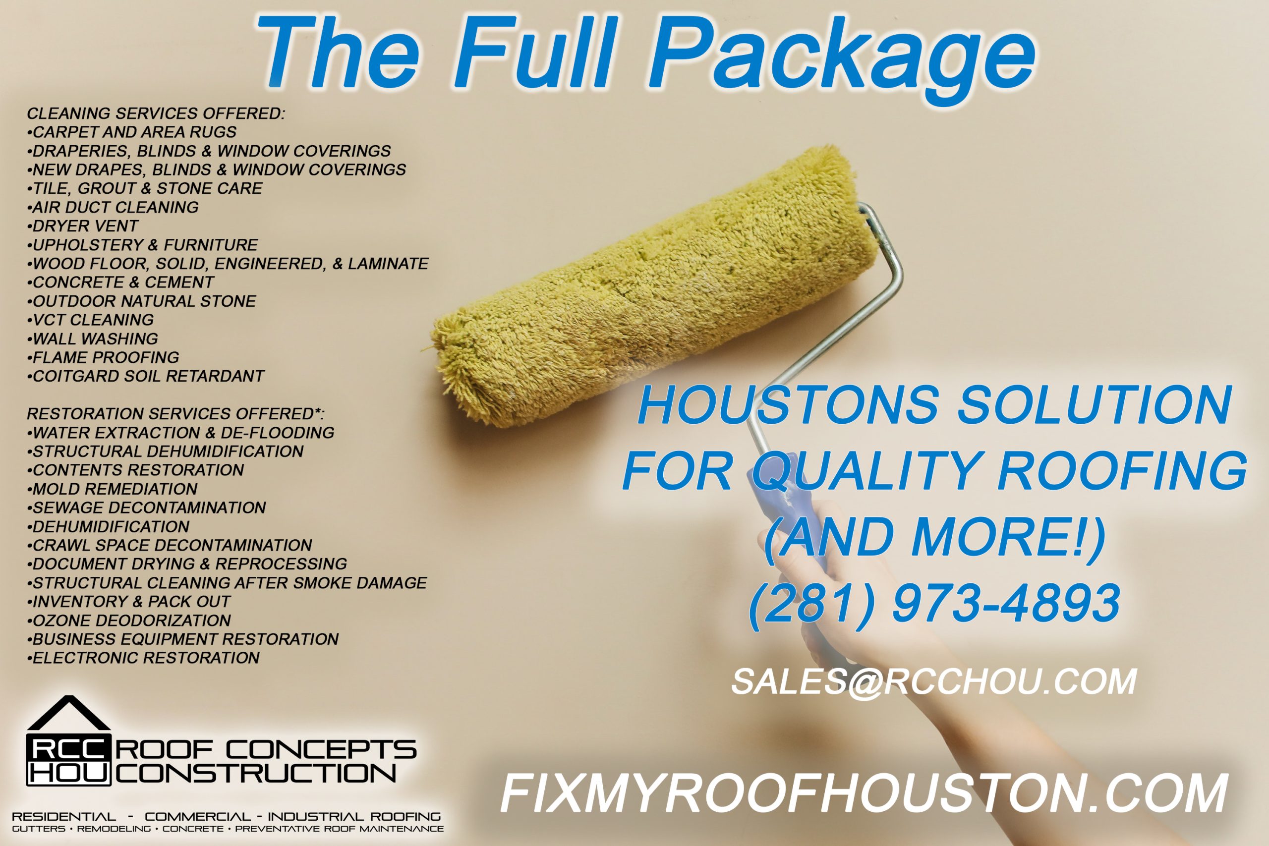 The Full Package - Cleaning services offered